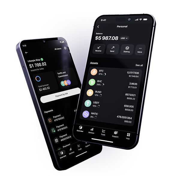 Cryptomus App on Phones